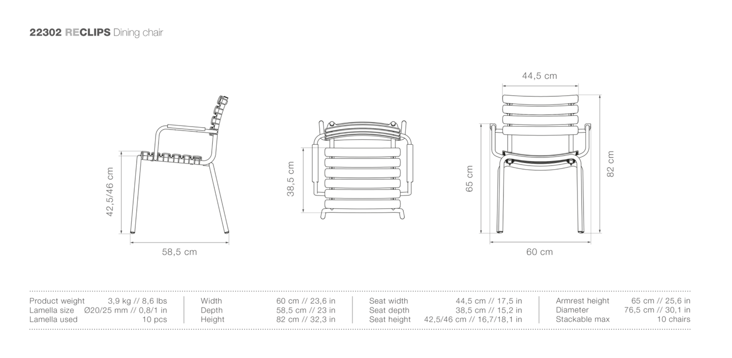 HOUE ReCLIPS Outdoor Dining Chair - Procure Décor