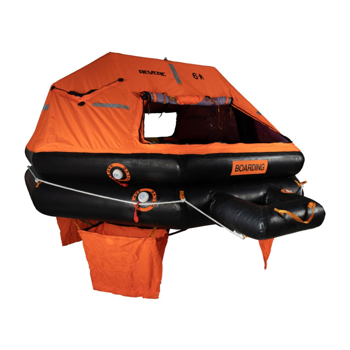 Revere 6-25 Person B-Pack , USCG/SOLAS Approved Round Container Life raft with cradle - 45-REV-CGS-6R-B