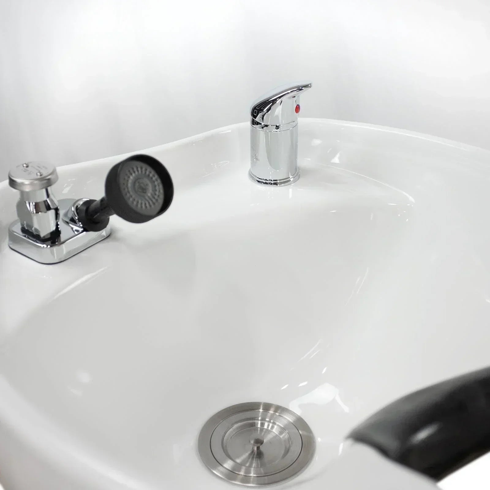 ARON II SHAMPOO BACKWASH UNIT WITH UPC CERTIFIED FAUCET - HON-BWSH-2929-WHT-KIT