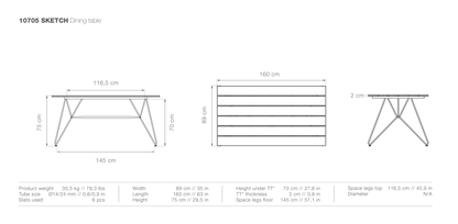 HOUE SKETCH Outdoor Dining Table - Procure Décor
