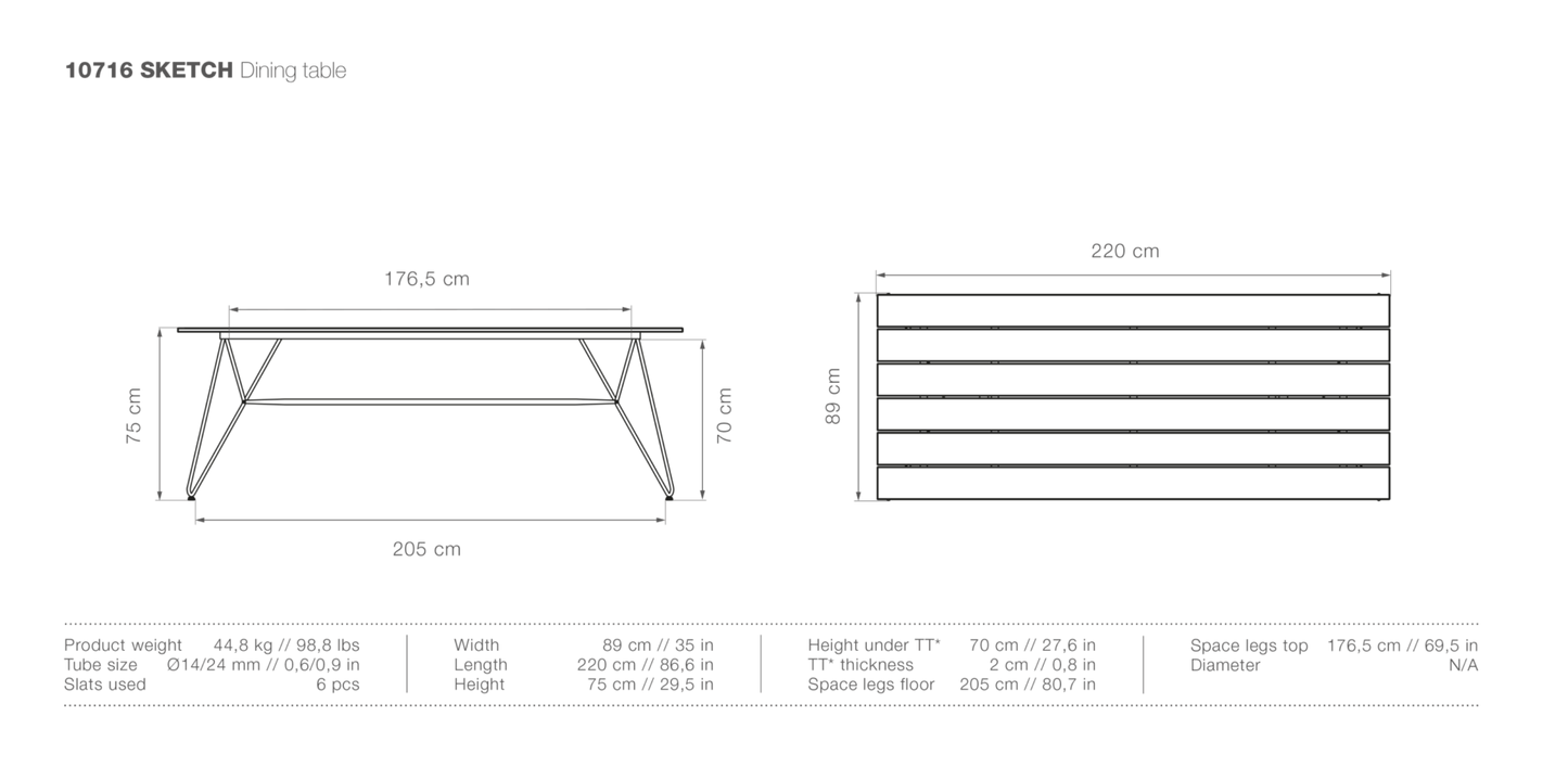 HOUE SKETCH Outdoor Dining Table - Procure Décor