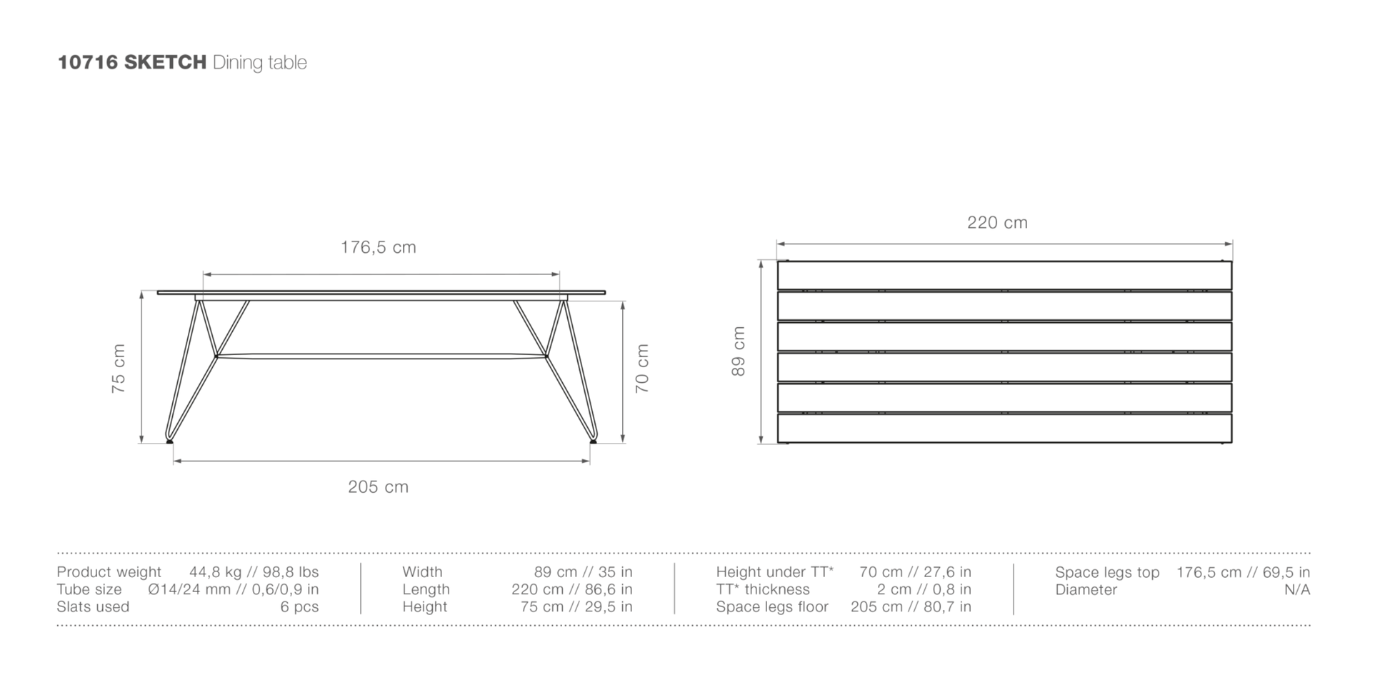 HOUE SKETCH Outdoor Dining Table - Procure Décor