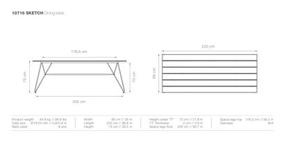 HOUE SKETCH Outdoor Dining Table - Procure Décor