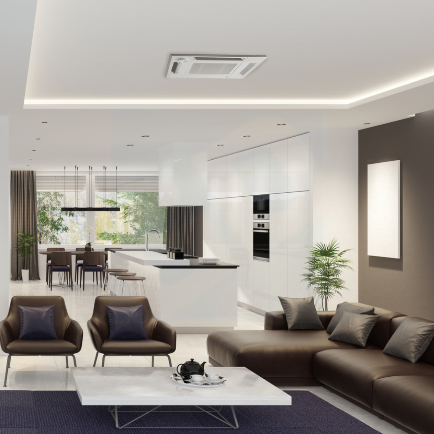 Mitsubishi SLZ-AF18NL 18,000 BTU Four Way Ceiling Cassette Indoor Unit (Unit Only) - R454B - SLZAF18NLU1