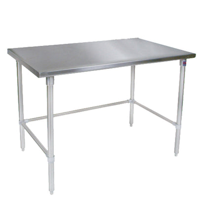 John Boos ST6-30120SBK Open Base 120" W x 30" D Stainless Steel Work Table - JBST630120SBK