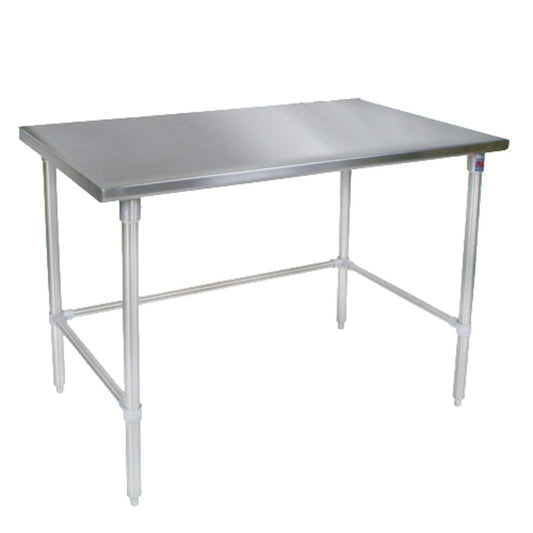 John Boos ST6-30108SBK Open Base 108"W x 30"D Stainless Steel Work Table - JBST630108SBK