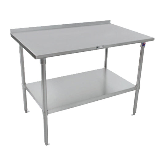John Boos FBLG4824 48" x 24" Work Table, Galvan Undershelf - JBFBLG4824