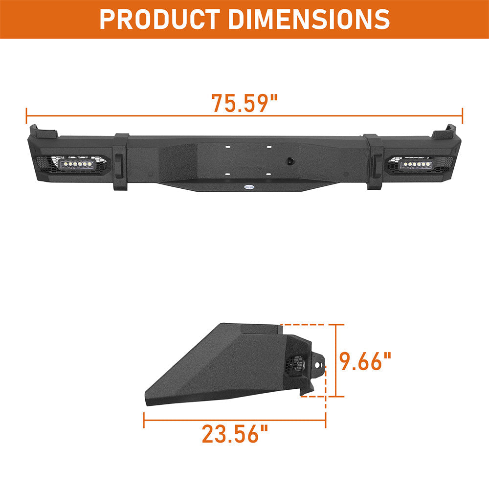 Stag Rear Bumper for 2014-2021 Toyota Tundra  - Hooke Road