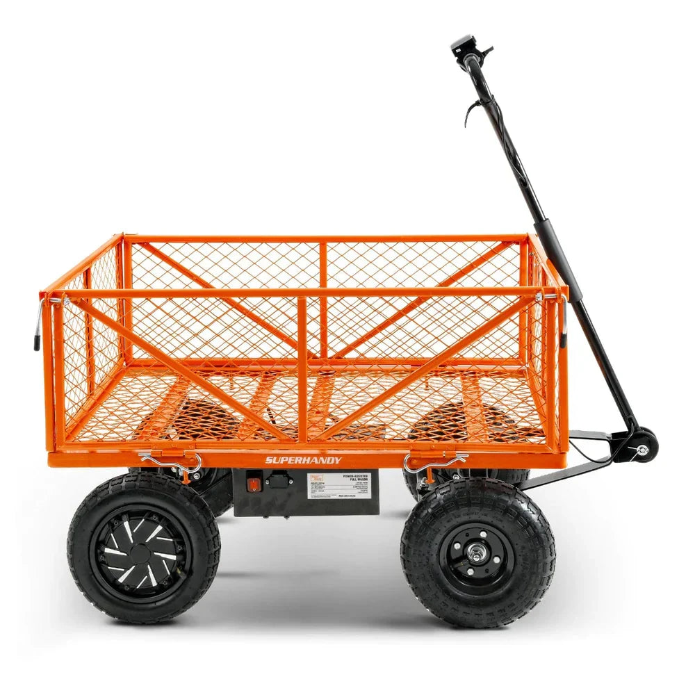 Super Handy GUO108 Electric Garden Cart Convertible Flatbed Utility Wagon 440 Lbs Load Capacity 5.7 Cu Ft New - GUO108