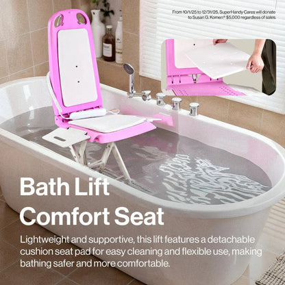 Super Handy GUT197 GoRise LT Floor and Bath Lift 330 Lbs Capacity Pink Edition New - GUT197