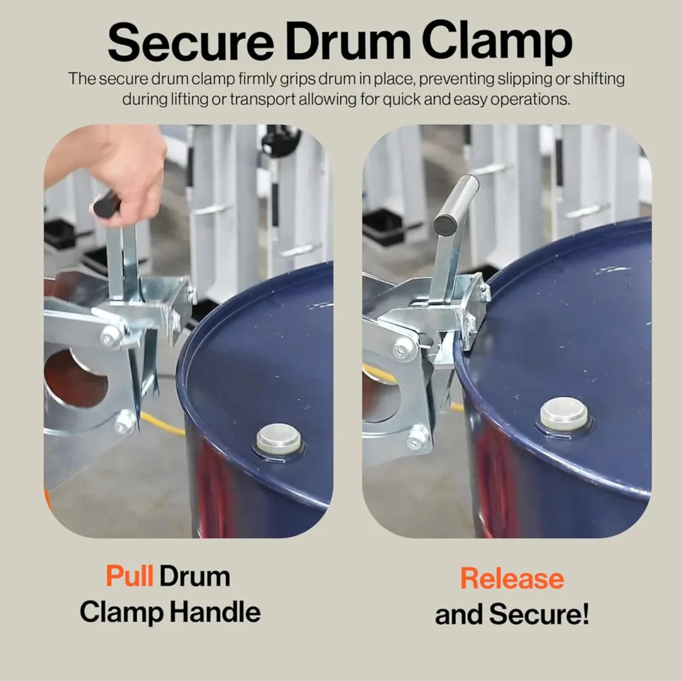 Super Handy GUO138 Hydraulic Drum Lifter for 55 Gal. Drums 550 Lbs Capacity New - GUO138