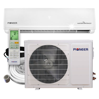 Pioneer Hyperformance 9,000 BTU 25.5 SEER2 Ductless Mini Split Inverter++ Wi-Fi Enabled Air Conditioner Hyper Heat Pump Full Set 230V - WYF009GHFI25RH-10