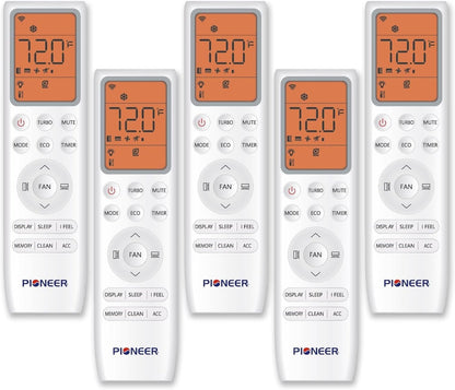 Pioneer Quint Split 45000 BTU 3.75-Ton Quantum Ultra Wi-Fi 22 SEER Energy-Star Multi (5) Zone Wall Mount Air Conditioner Heat Pump 230-Volt - WYT050GLSI24M5-9W-9W-9W-9W-9W
