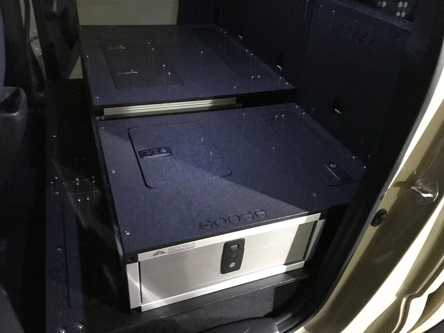GOOSE GEAR Toyota Tacoma 2005-2023 2nd and 3rd Gen. Double Cab - Second Row Single Drawer Module - 40% Driver Side - 3070-GGR-SH