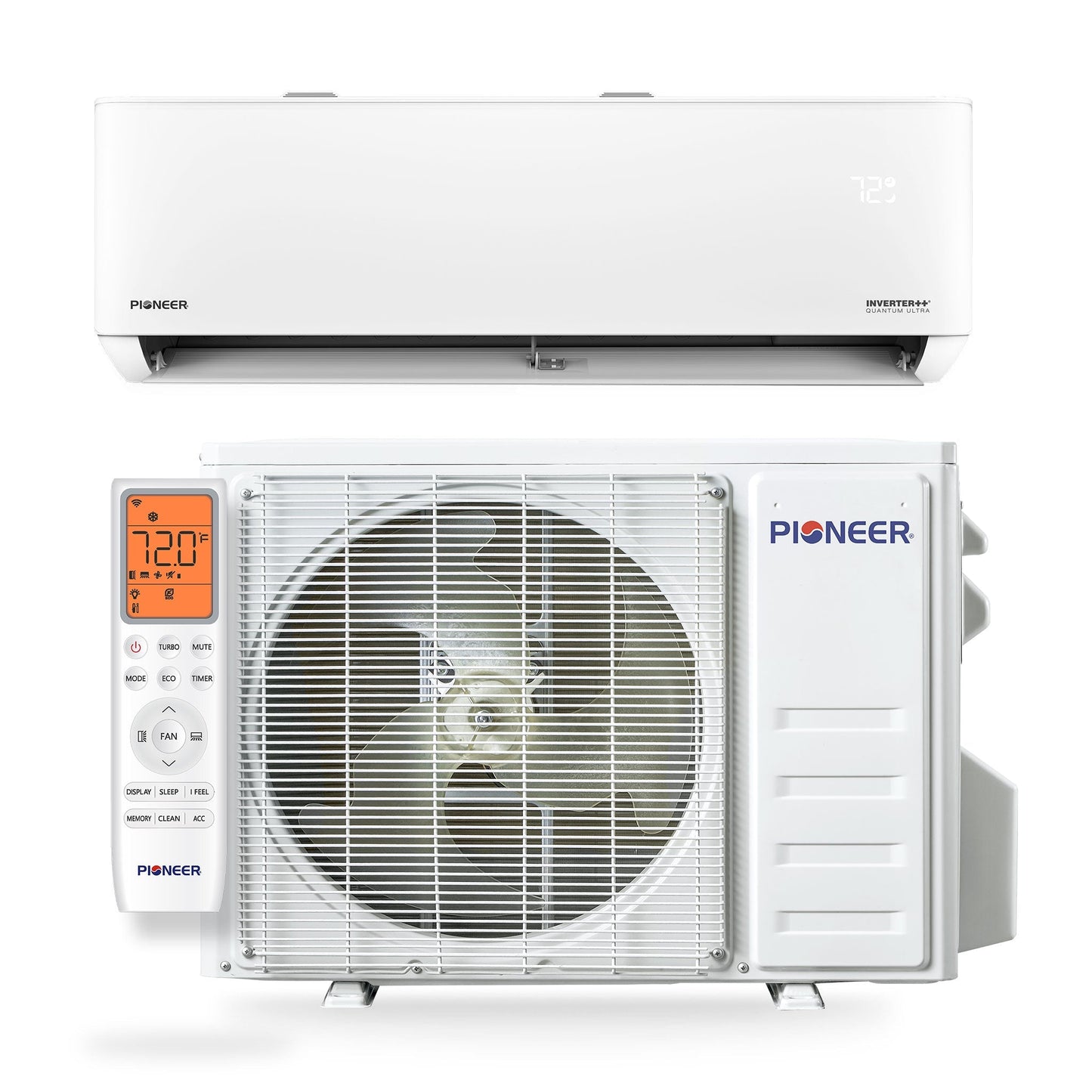 Pioneer Quantum Ultra 12,000 BTU 23 SEER2 115V High-Wall Ductless Energy-Star Mini-Split Air Conditioner Inverter Heat Pump Full Set - WYT012ALSI24RL-10S