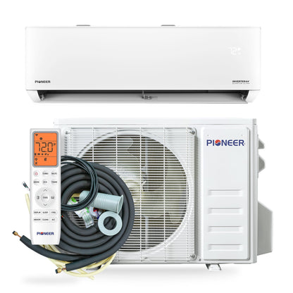Pioneer Quantum Ultra 23,000 BTU 23 SEER2 230V High-Wall Ductless Energy-Star Mini-Split Air Conditioner Inverter Heat Pump Full Set - WYT024GLSI24RL-10S