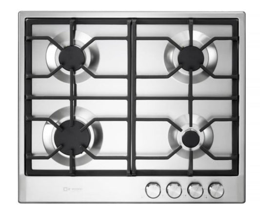 Verona - Verona 24" Designer Gas Cooktop - Brass Burners - SS - 4 Burners - VDGCT424FSS