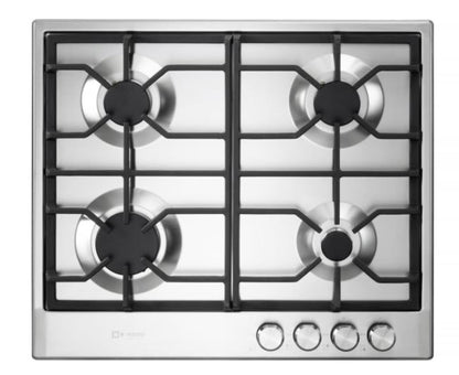 Verona - Verona 24" Designer Gas Cooktop - Brass Burners - SS - 4 Burners - VDGCT424FSS