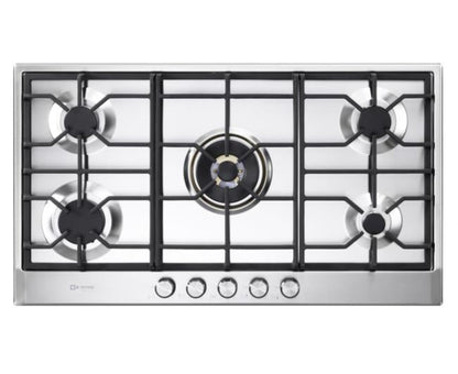 Verona 36" Designer Gas Cooktop - Brass Burners - SS - 5 Burners - VDGCT536FSS
