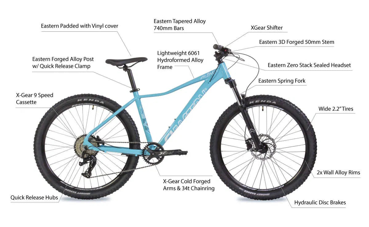 Eastern Alpaka 27.5 MTB Hardtail Bike - Blue