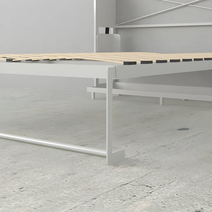 Murphy Bed With Desk, Queen Size, White by Leto Muro