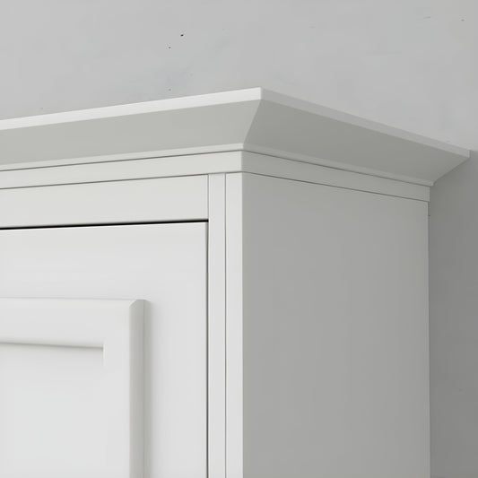 Murphy Bed With Desk, Queen Size, White by Leto Muro