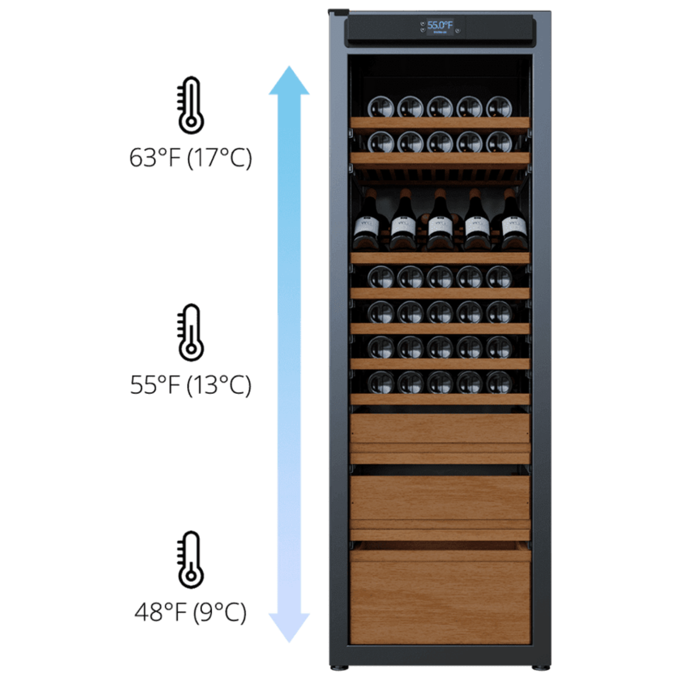 Wine Guardian Luxury Ultimate Storage Single Zone Wine Coolers - 99H0411-05