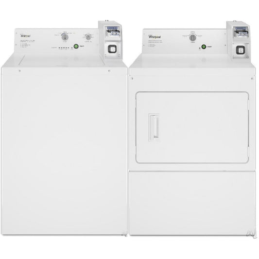 Whirlpool 27 Inch Top Load Commercial Washer & Whirlpool 27 Inch Top Load Commercial Gas Dryer - CAE2745FQ