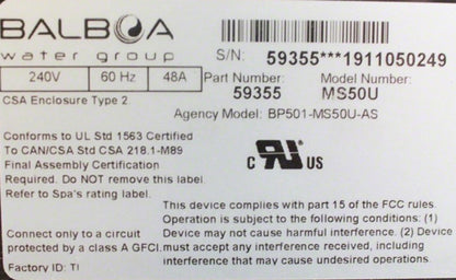 MASTER SPAS PACK, MS50U 825 3RD SENSOR - x300732