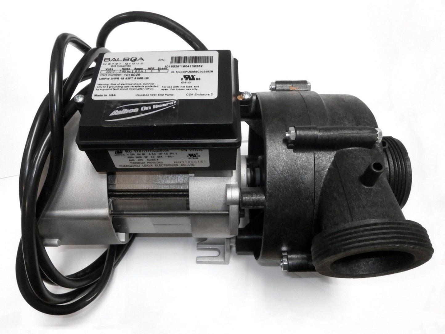 MASTER SPAS 3hp, 1spd Pentair Power WOW 230v - X320400