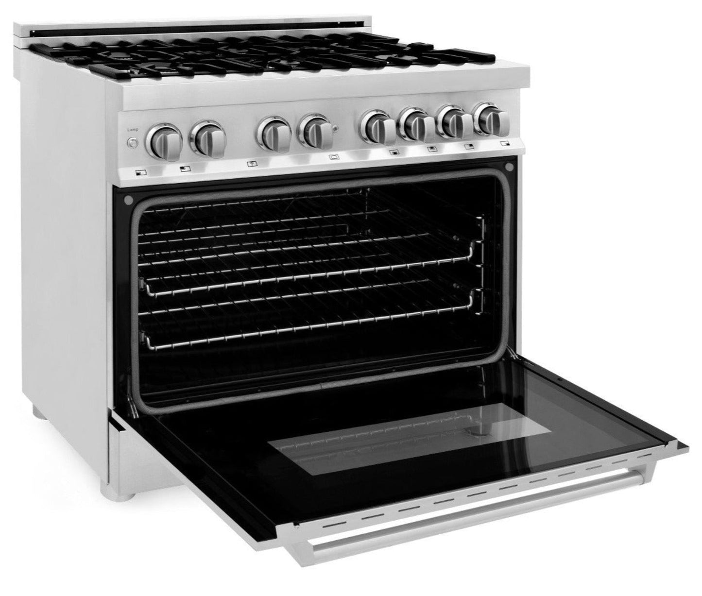 ZLINE Kitchen and Bath 36 in. Professional Gas Burner/Electric Oven Stainless Steel Range,  - RA36